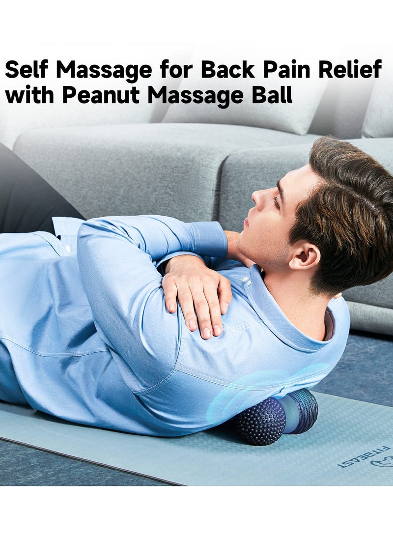 SOLARAE كرة تدليك الفول السوداني، كرة نقاط الضغط وكرة لاكروس للعلاج الطبيعي، أداة تدليك الأنسجة العميقة لتدليك نقاط الضغط، تدليك القدم، تخفيف العضلات، تحرير الأنسجة العضلية - Image 3