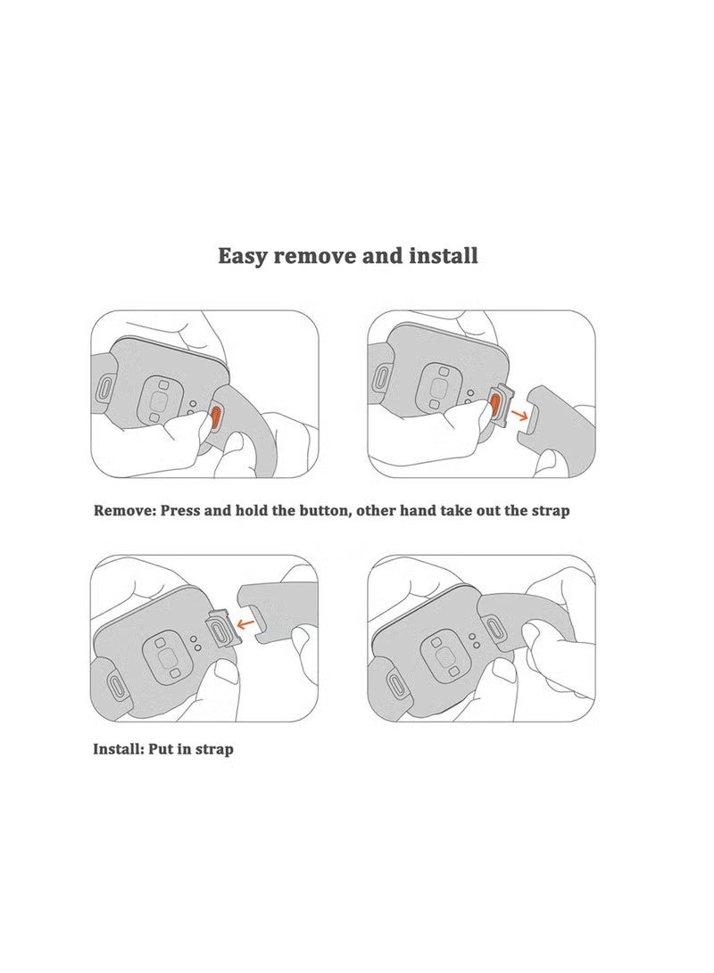 2 Straps Compatible with Redmi Watch 2 Lite & POCO Watch & Xiaomi Mi Watch 2 Lite Silicone Strap for Men, Women - Image 5