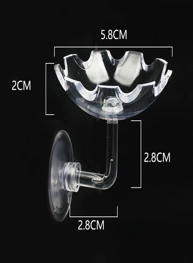 Bilindasly Acrylic Shrimp Feeding Dish Floral Shrimp Bowl Aquarium Transparent Feeder Container with Suction Cup for Aquarium Fish Tank - Image 2