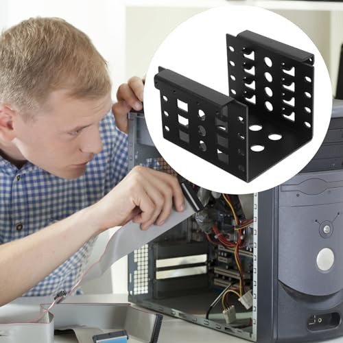 Hemobllo Hard Drive Mounting Bracket - 2.5 to 3.5 Inch HDD Mounting Rack Hard Drive Adapter Holder Storage Bracket Cage - Image 3