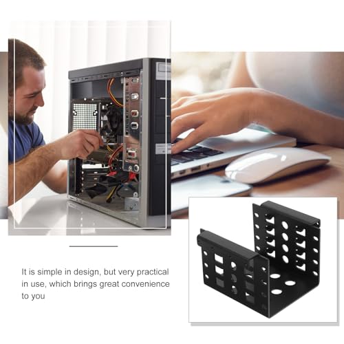 Hemobllo Hard Drive Mounting Bracket - 2.5 to 3.5 Inch HDD Mounting Rack Hard Drive Adapter Holder Storage Bracket Cage - Image 2