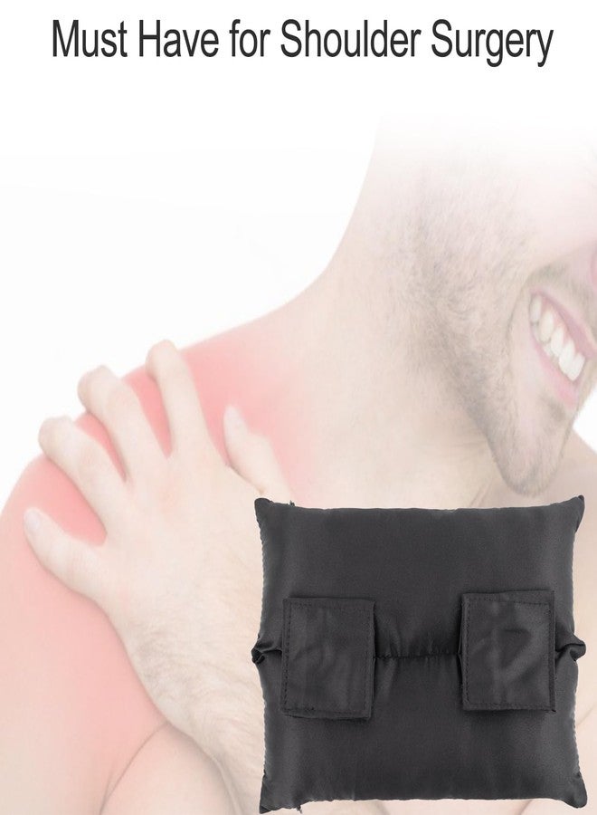 BNRendles Satin Neck Pad Strap Cushion for Arm Sling Pillow Comfort Support Padding Rotator Cuff Replacemet Surgery Elbow Brace Carry Padded Cover Broken Wrist Hand Injury, Black - Image 2