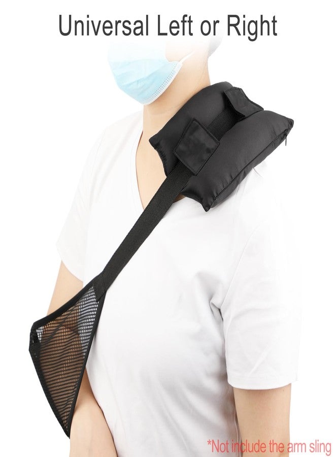 BNRendles Satin Neck Pad Strap Cushion for Arm Sling Pillow Comfort Support Padding Rotator Cuff Replacemet Surgery Elbow Brace Carry Padded Cover Broken Wrist Hand Injury, Black - Image 5