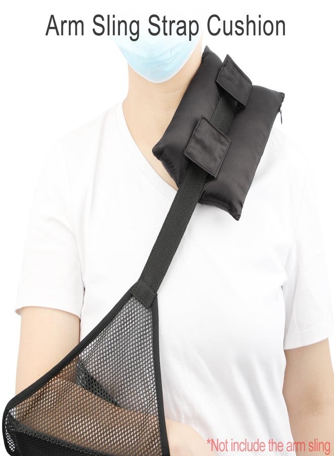 BNRendles Satin Neck Pad Strap Cushion for Arm Sling Pillow Comfort Support Padding Rotator Cuff Replacemet Surgery Elbow Brace Carry Padded Cover Broken Wrist Hand Injury, Black - Image 4