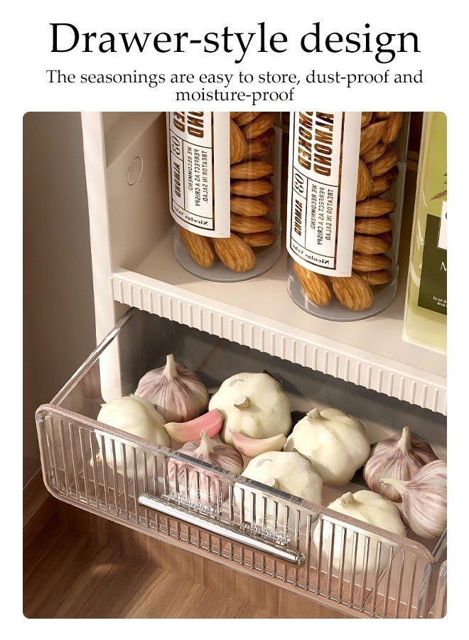 DUNISO Kitchen Wall Cabinet Multi Functional Kitchen Storage Rack with Hooks and Towel Rack Wall Mounted Bathroom Cabinet 2 Tier storage Cabinet 3 in 1 Hanging Heavy-Duty Pantry Storage Shelf for Kitchen and Bathroom  - Image 2