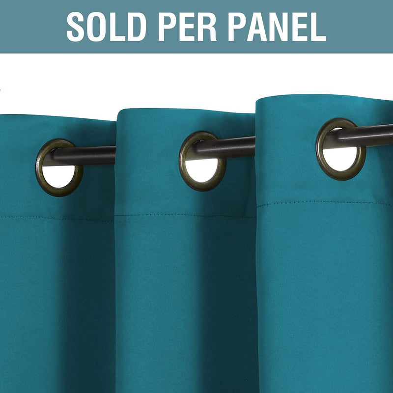 Parda Sansar Blackout Curtain for Bedroom or Living Room Darkening Curtains for Long Door 9 feet Set of 2 Plain Curtains for Door 9 ft Teal Blue 2 Piece - Image 2