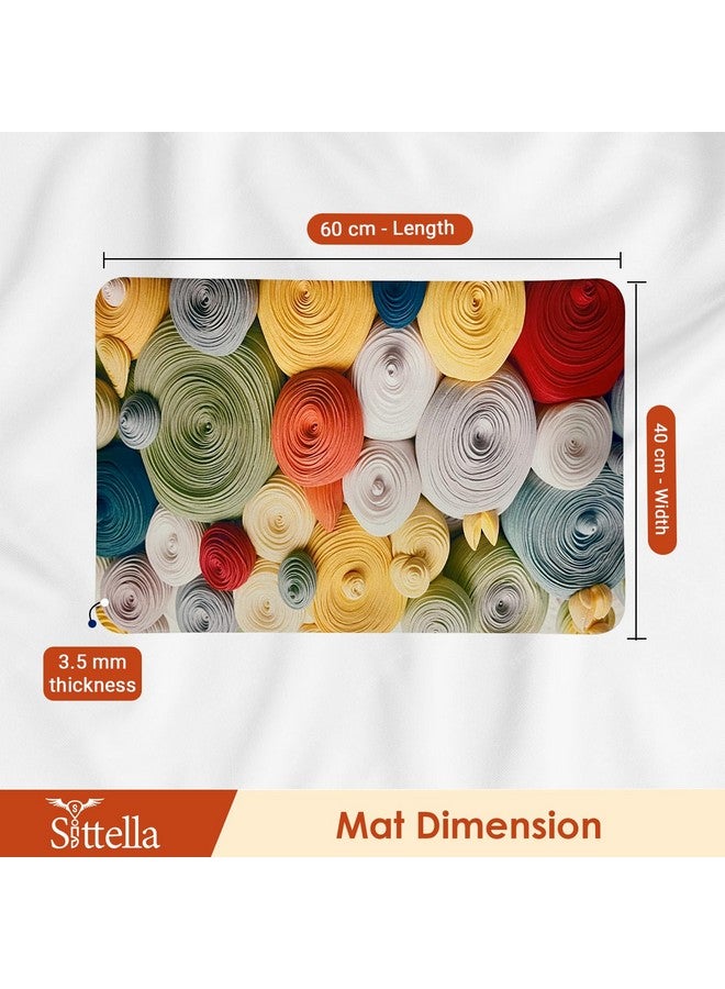SITTELLA® 1 Piece Anti-Skid Water Soaking 3D Foam Print Bathroom Mat, Water Absorbent Mat (40x60cm) (Foam Print) - Image 2