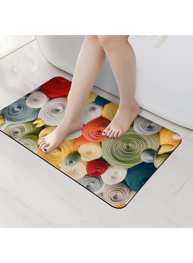 SITTELLA® 1 Piece Anti-Skid Water Soaking 3D Foam Print Bathroom Mat, Water Absorbent Mat (40x60cm) (Foam Print) - Image 1