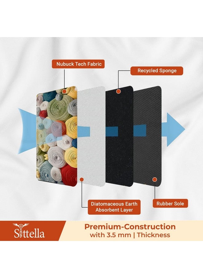 SITTELLA® 1 Piece Anti-Skid Water Soaking 3D Foam Print Bathroom Mat, Water Absorbent Mat (40x60cm) (Foam Print) - Image 3
