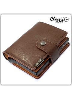 Classic Milano Classic Milano Faux Leather RFID Blocking Pop Up Wallet for Men and Women - Automatic Card Holder Wallet with Pop-up Design - Secure, Compact Credit Card Holder for Men - Stylish Wallet for Men & Women’s RFID Card Wallet  - Image 1