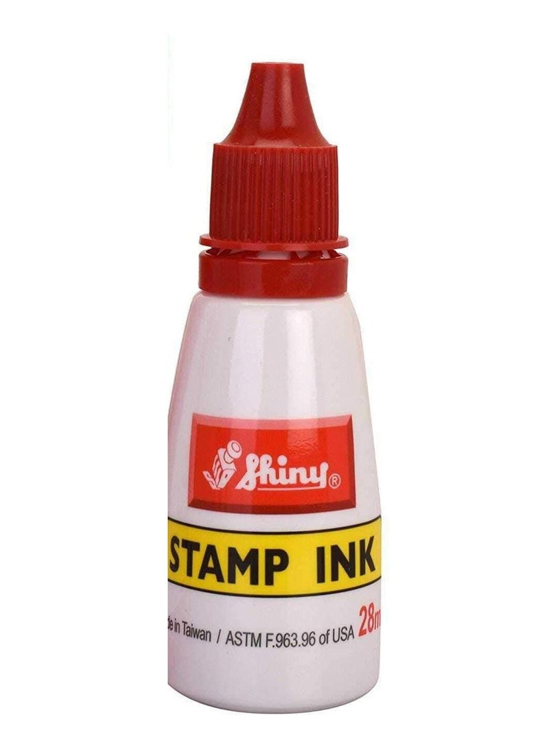 Shiny - 28ml Stamp Ink Bottle Red Ink - Image 1