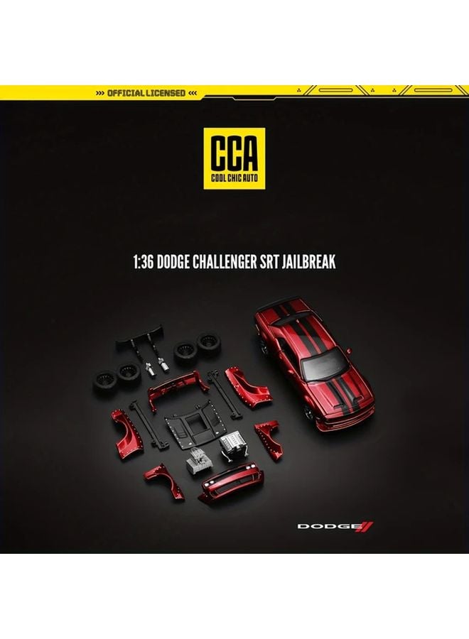 Black Dodge Challenger 1 36 Scale Alloy Model Car Pull Back Action Toy - Image 4