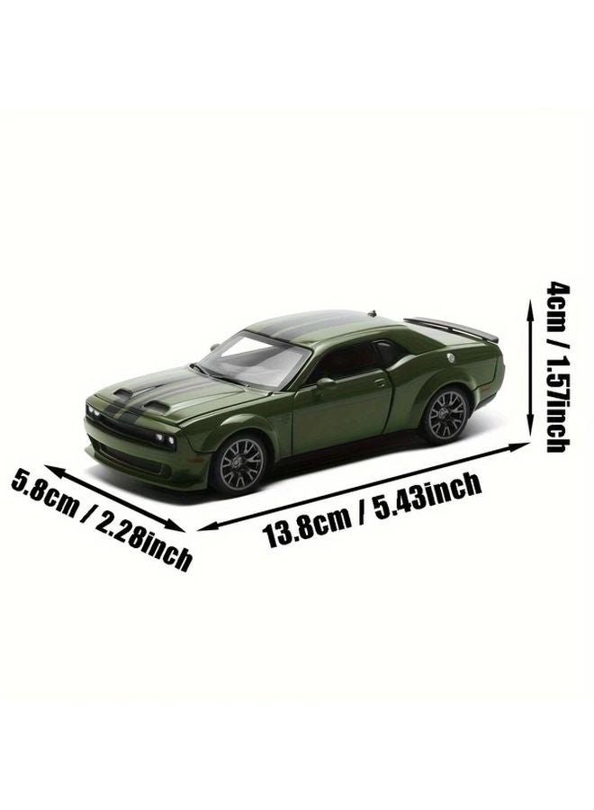 Black Dodge Challenger 1 36 Scale Alloy Model Car Pull Back Action Toy - Image 3