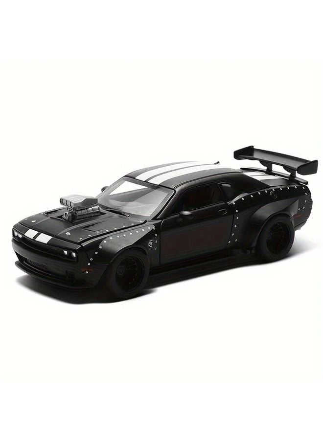 Black Dodge Challenger 1 36 Scale Alloy Model Car Pull Back Action Toy - Image 1