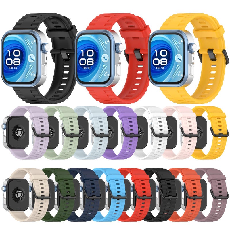 إيروريكس سوار ساعة هواوي واتش فيت 4 برو / فيت 4 / فيت 3 سريع الفك من السيليكون باللون الأسود (أزرق داكن) - Image 5