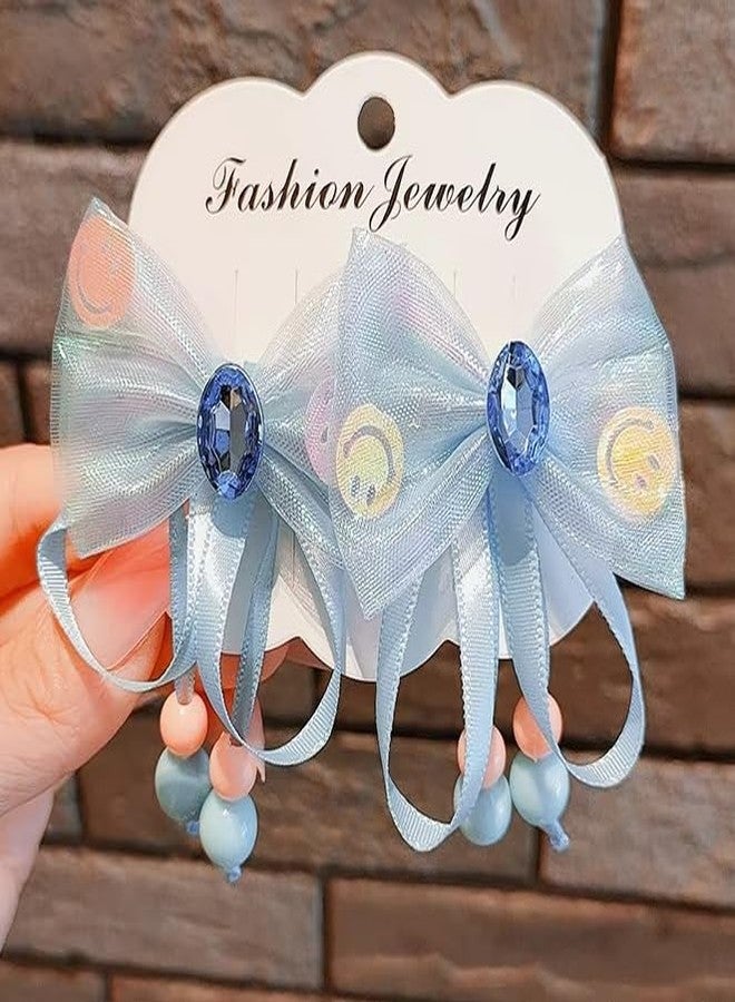 Plenteous مجموعة إكسسوارات شعر للبنات من بلينتوس - مشابك شعر متعددة الألوان على شكل فيونكات مع شرائط وشرابات على شكل فراشات - مظهر أنيق ومرح - Image 5