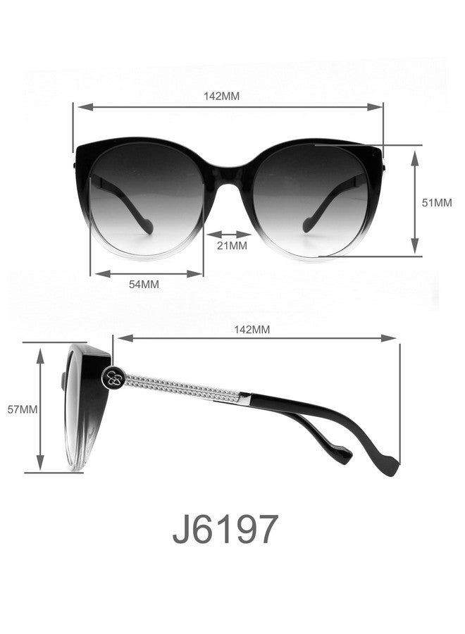 Jessica Simpson Women'S J6197 Retro Cat Eye Sunglasses With Uv400 - Glamorous Sunglasses For Women, 54Mm - Image 2
