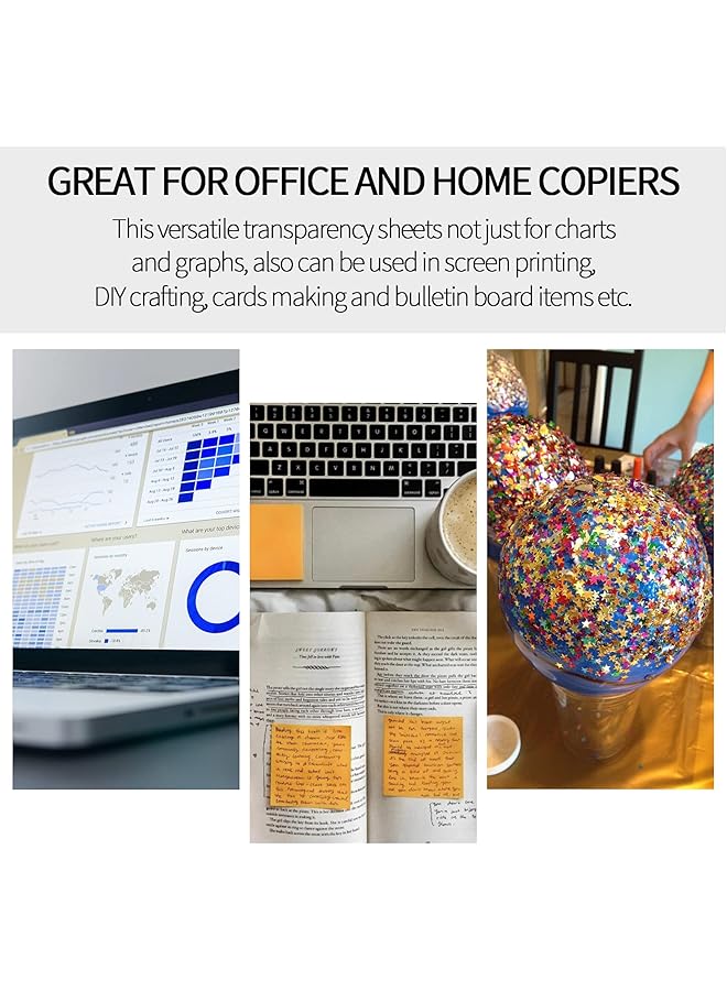 30 Sheets Transparency Film Paper 8.5X11 Inches Transparent Film For Ink Jet Printer 100 Percent Transparencies Printing Transparent Film Sheets For Overhead Projector Silk Screen Printing