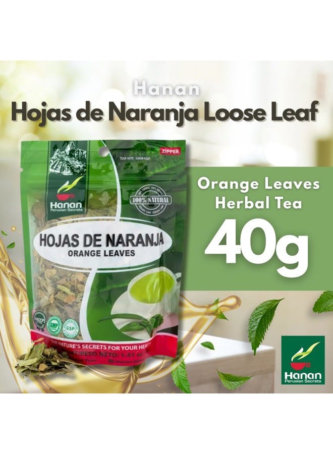 Hanan Orange Leaves (Hoja de Naranja) 1.4 oz (40 g) - Natural, Dried Orange Plant Leaf for Herbal Tea Digestive Supplement - Image 2