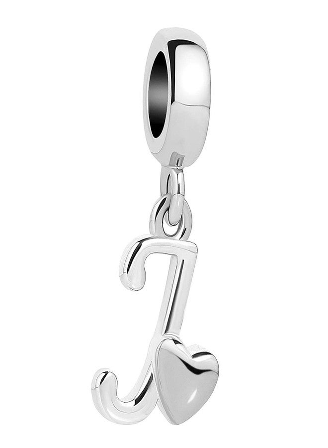 كون بيد تعليقة عيد ميلاد على شكل قلب من كونبيد، بحرف J، متوافقة مع سوار باندورا للنساء - Image 1