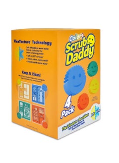 Scrub Daddy Multi-Purpose Flex Texture Cleaning Sponges for Washing Up, Dish and Kitchen Sponge, Non-Scratch Multi-Use Scrubbing, With Flex Texture Firm and Soft Design, Dishwashing Safe, Set Of 4.  - Image 3