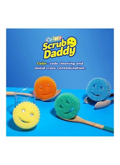Scrub Daddy Multi-Purpose Flex Texture Cleaning Sponges for Washing Up, Dish and Kitchen Sponge, Non-Scratch Multi-Use Scrubbing, With Flex Texture Firm and Soft Design, Dishwashing Safe, Set Of 4.  - Image 4