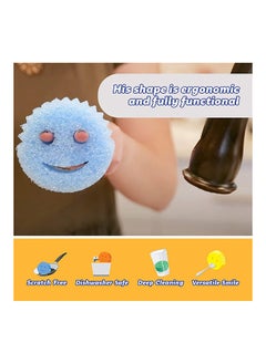 Scrub Daddy Multi-Purpose Flex Texture Cleaning Sponges for Washing Up, Dish and Kitchen Sponge, Non-Scratch Multi-Use Scrubbing, With Flex Texture Firm and Soft Design, Dishwashing Safe, Set Of 4.  - Image 5