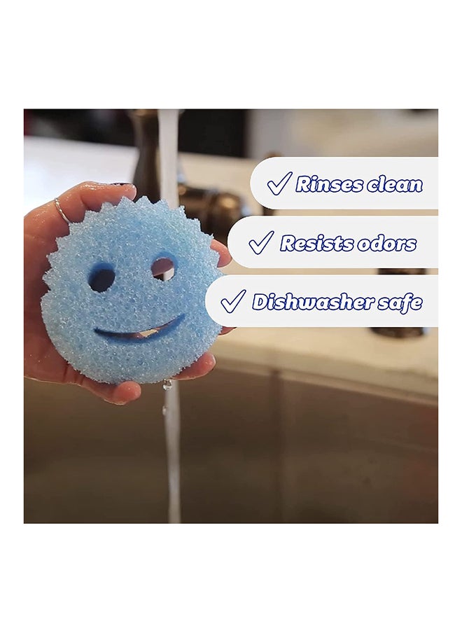 Scrub Daddy - إسفنجات تنظيف ذات قوام مرن متعددة الاستخدامات للغسيل، إسفنجة للأطباق والمطبخ، تنظيف غير خدشي، تصميم مرن Firm و Soft، آمنة للغسيل، مجموعة من 4. - Image 1