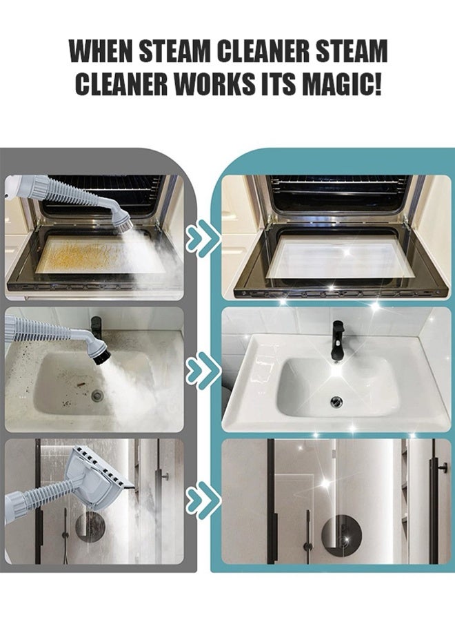 APEX Handheld Steam Cleaner with 9-Pieces Accessories,1000W High Pressure Temperature Steam Cleaner,247cm Power Cord,250ML Tank for Car, Grout, Kitchen, Furniture - Image 2