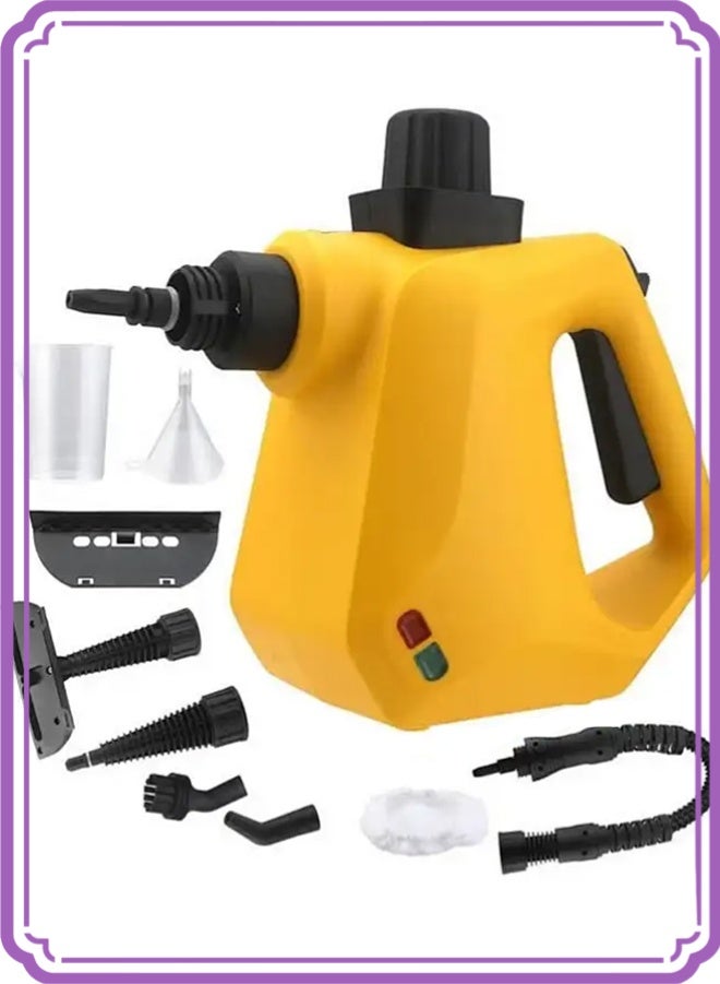 APEX Handheld Steam Cleaner with 9-Pieces Accessories,1000W High Pressure Temperature Steam Cleaner,247cm Power Cord,250ML Tank for Car, Grout, Kitchen, Furniture - Image 1