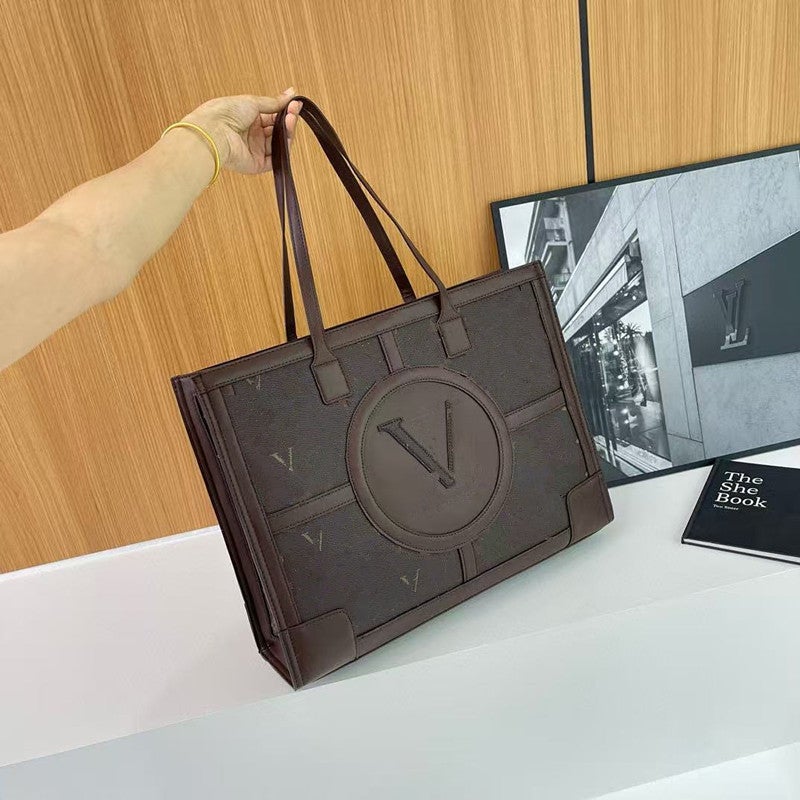 Printed L Letter Shopping Bag Tote Bag Large Capacity Lightweight Commuter Bag Fashion Messenger Bag - Image 3