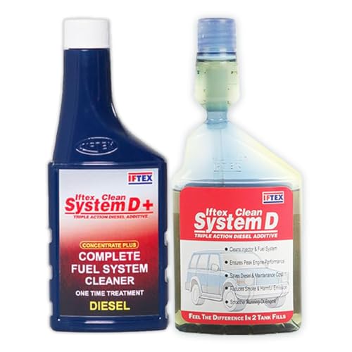 Iftex System D+ 300 ml and D 250 ml Diesel Additive/Injector Cleaner/Treats 350 L Diesel Cars and SUV's/Keeps Engine Clean from Deposit Builtup. Increases Fuel Economy, Pickup and Smoothness - Image 1