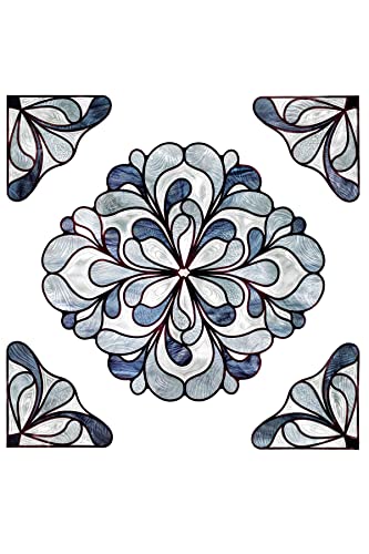 Artscape Capri Slate Accent | Window Privacy Film Stained Glass Pattern | Non-Adhesive & UV Protection | Easy to Apply & Removable | 12 x 12 inches | Made in USA - Image 2