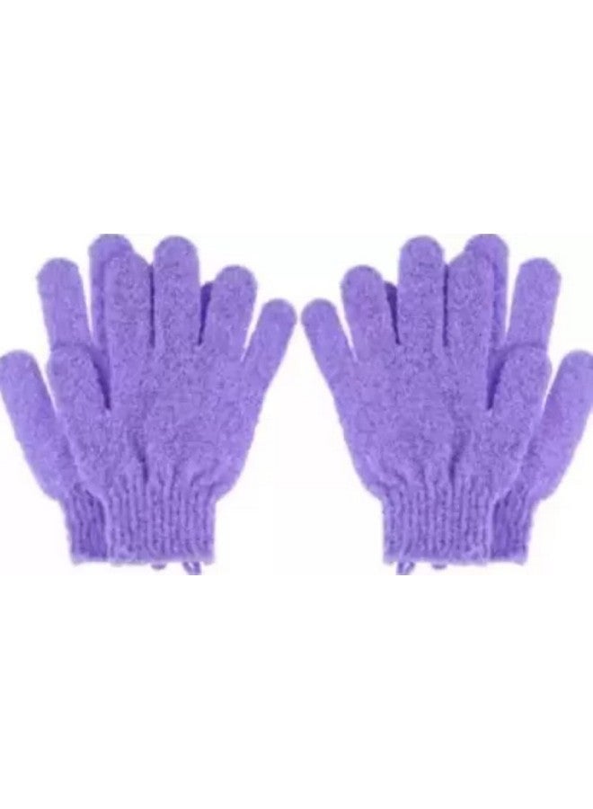 Feelhigh Exfoliating Dual Texture Bath Gloves for Shower, Spa, Massage and Body Scrubs (medium, 2)