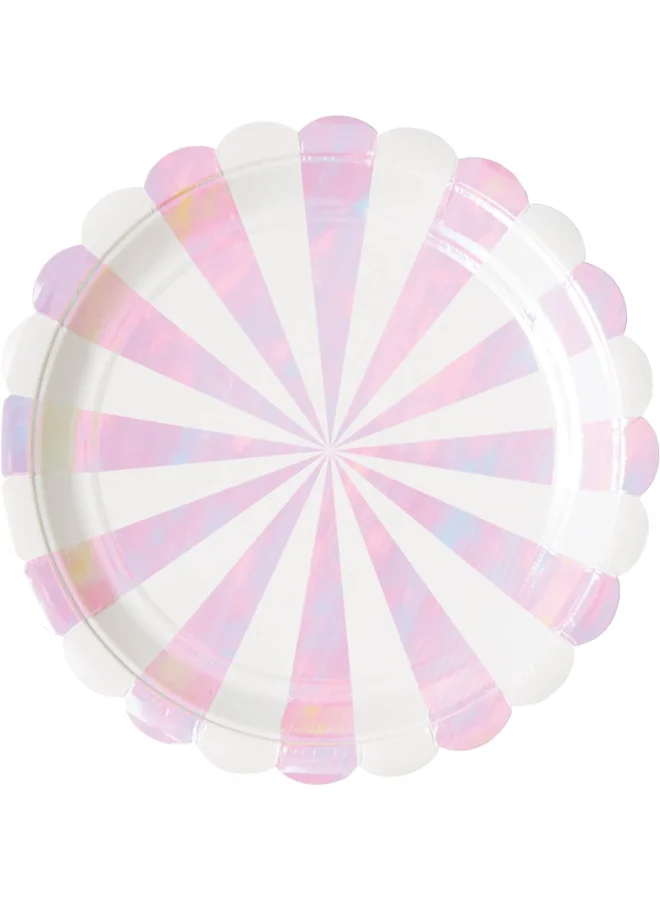 Meri Meri Iridescent Striped Large Plates