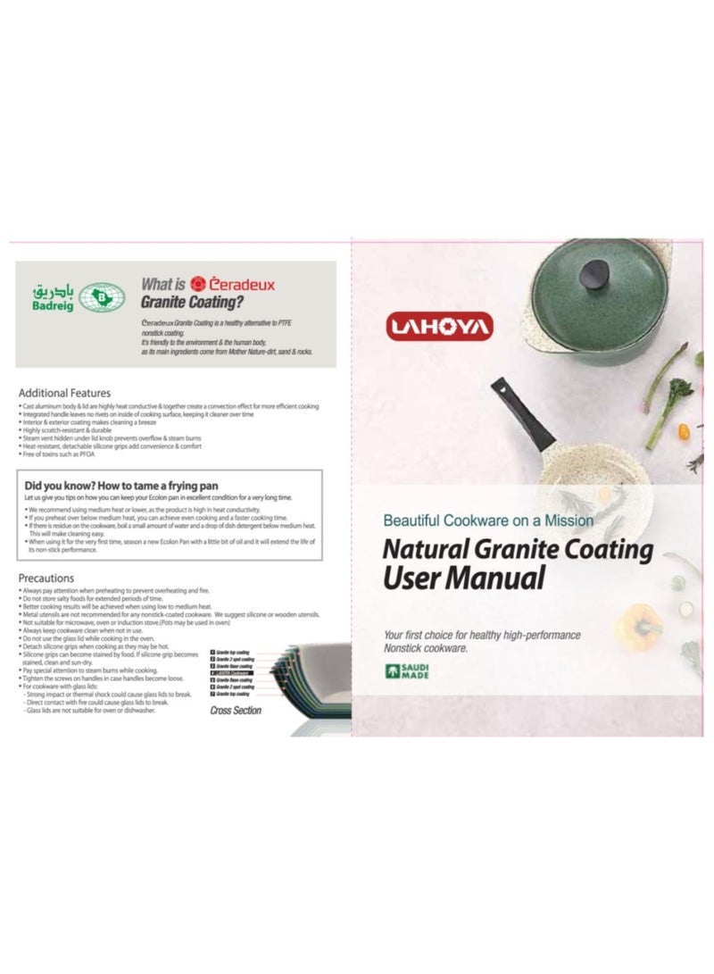 بادريق طقم قدور غرانيت مكون من 23 قطعة - Image 3