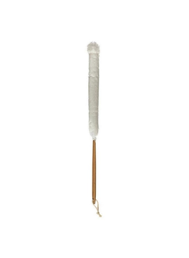 Five Simply Smart Wood & Clean Microfiber Duster with Bamboo Handle White and Brown 71 x 5 x 12 cm 141373 - Image 2