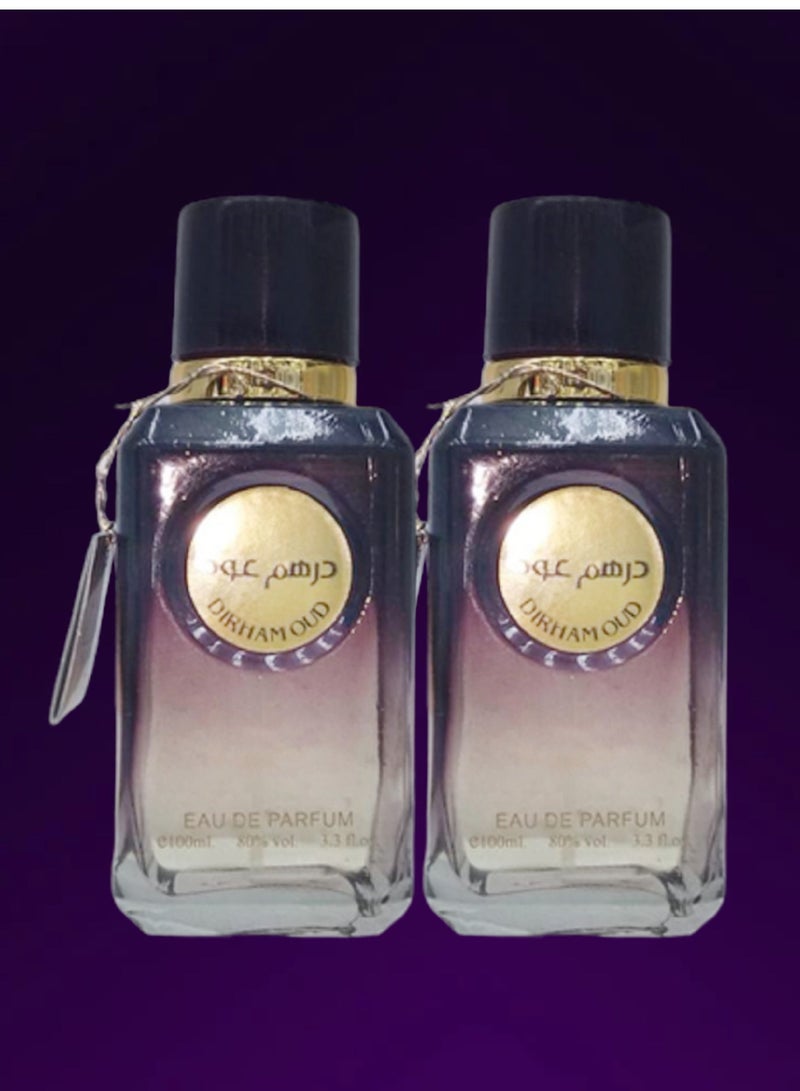 Dirham 2 Pieces Dirham Oud Perfume 100 Ml EDP - Image 1