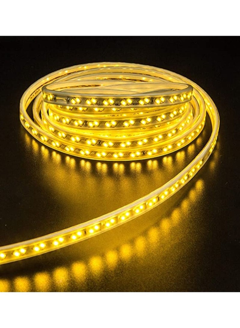 Sister-A LED Strip Light 5730 Waterproof IP65 SMD 10M 120LEDs/Meter AC 220V For Home Lighting Kitchen Bed Flexible Strip Lights For Bar Home Decoration Warm White Color - Image 1