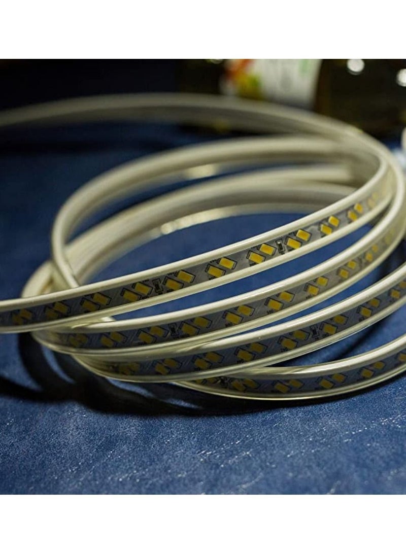 Sister-A LED Strip Light 5730 Waterproof IP65 SMD 10M 120LEDs/Meter AC 220V For Home Lighting Kitchen Bed Flexible Strip Lights For Bar Home Decoration Warm White Color - Image 4