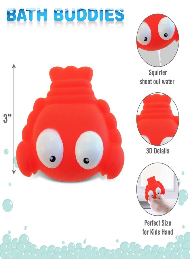 Puzzled DolliBu Lobster Bath Buddy Squirter - Floating Red Lobster Rubber Bath Toy, Fun Water Squirting Bathtime Play for Toddlers, Soft Sea Life Animal Toy for The Bathtub, Beach, & Pool for Girls & Boys - Image 2