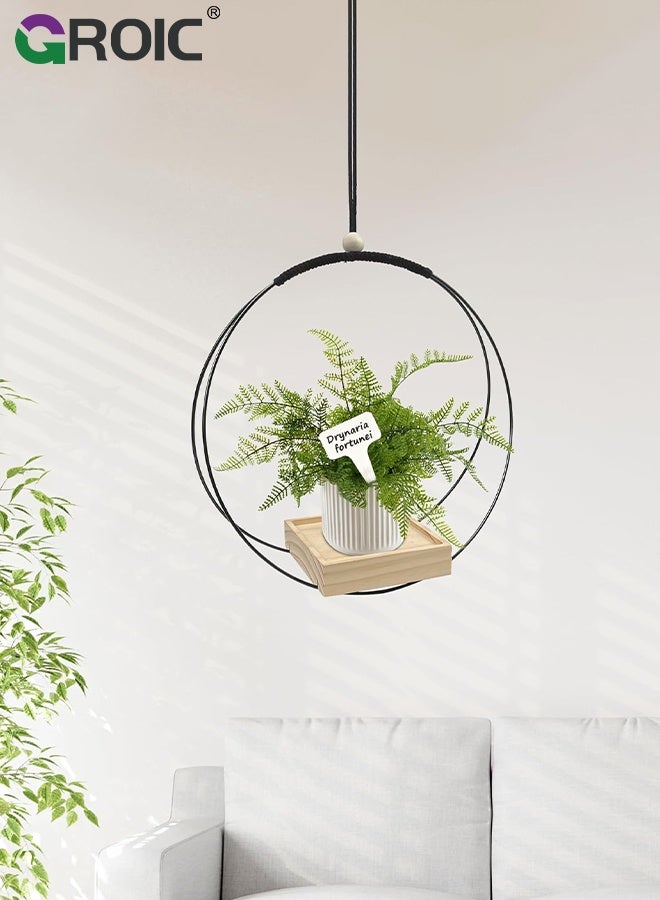 GROIC Bohemian Plant Hanger with a Base - Stylish Indoor Hanging Planter Suitable for Wall, Window, Suitable for Small Potted Plant Floating Display Rack, Does Not Include Pot And Plants - Image 1