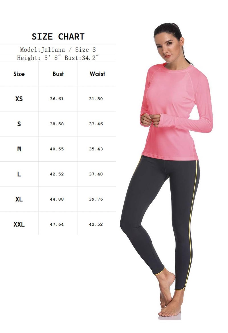 HISKYWIN Women's UPF 50+ Sun Protection Long Sleeve Shirts Outdoor Hiking Fishing Tops HF103- Pink-M - Image 5