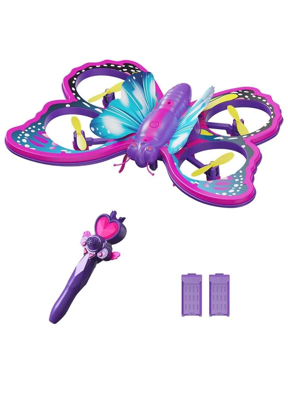 Butterfly RC 4-Axis Drone with Remote Control – High-Precision 360° Flip, Stable Flight, Easy Control for Kids & Beginners, Mini Quadcopter Aircraft with LED Lights, Indoor & Outdoor Flying Fun