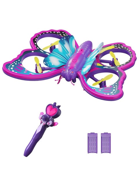 Butterfly RC 4-Axis Drone with Remote Control – High-Precision 360° Flip, Stable Flight, Easy Control for Kids & Beginners, Mini Quadcopter Aircraft with LED Lights, Indoor & Outdoor Flying Fun