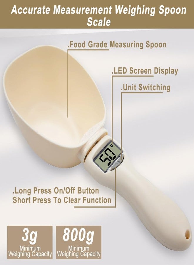 SEILETOO 2PCS Digital Measuring Spoon Scale, Adjustable Electronic Measuring Spoon with 2PCS Hooks, Digital Kitchen Scale Spoon with Removable Handle, for Cooking, Baking, Pet Food, Daily Meals - Image 3