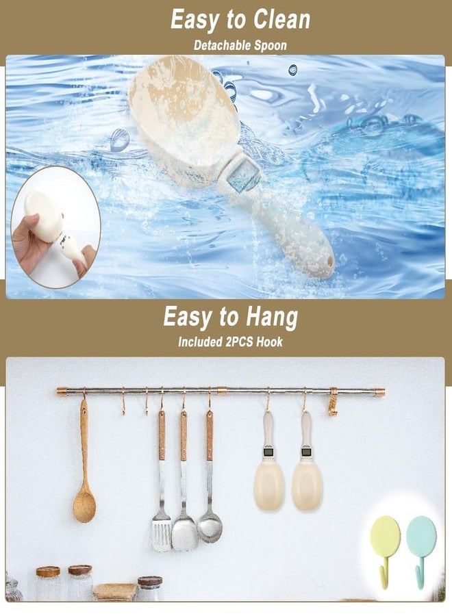 SEILETOO 2PCS Digital Measuring Spoon Scale, Adjustable Electronic Measuring Spoon with 2PCS Hooks, Digital Kitchen Scale Spoon with Removable Handle, for Cooking, Baking, Pet Food, Daily Meals - Image 4