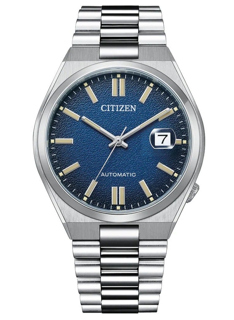 CITIZEN ساعة سيتيزن اتوماتيكية NJ0151-88L، فضي 