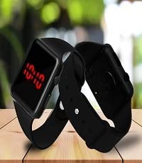 Acnos Premium Digital Watch 1 Pc Men Women Watches Smart Watch Classy Digital Watch Wrist Watch Sports Watch Led Band For Kids Boys & Girls Smart Watches -1 - Black, Black, Polyurethane - Image 4