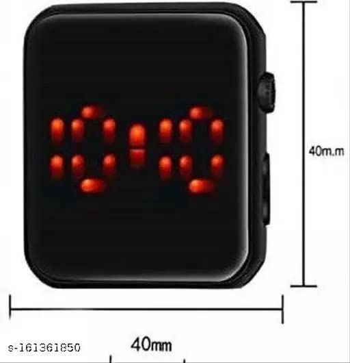 Acnos Premium Digital Watch 1 Pc Men Women Watches Smart Watch Classy Digital Watch Wrist Watch Sports Watch Led Band For Kids Boys & Girls Smart Watches -1 - Black, Black, Polyurethane - Image 5